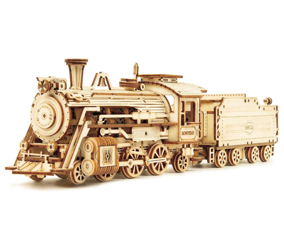 Stavebnice - Lokomotiva Prime Steam Express (dřevěná)