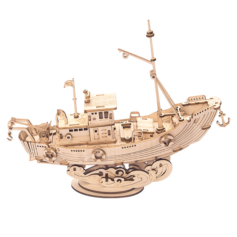Stavebnice - Rybářská loď (dřevěná)