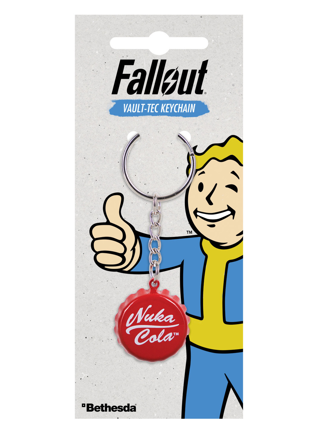 Klíčenka Fallout 4 - Zátka od Nuka Coly (červená)