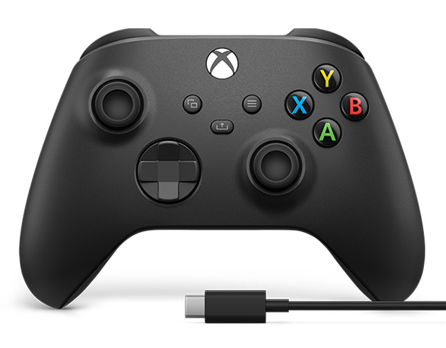 Bezdrátový ovladač pro Xbox - Černý + USB-C kabel