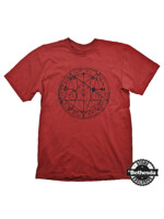 Tričko Doom - Pentagram Black on Red (velikost S)
