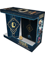 Dárkový set League of Legends - Hextech Logo (sklenice, pin a malý zápisník)