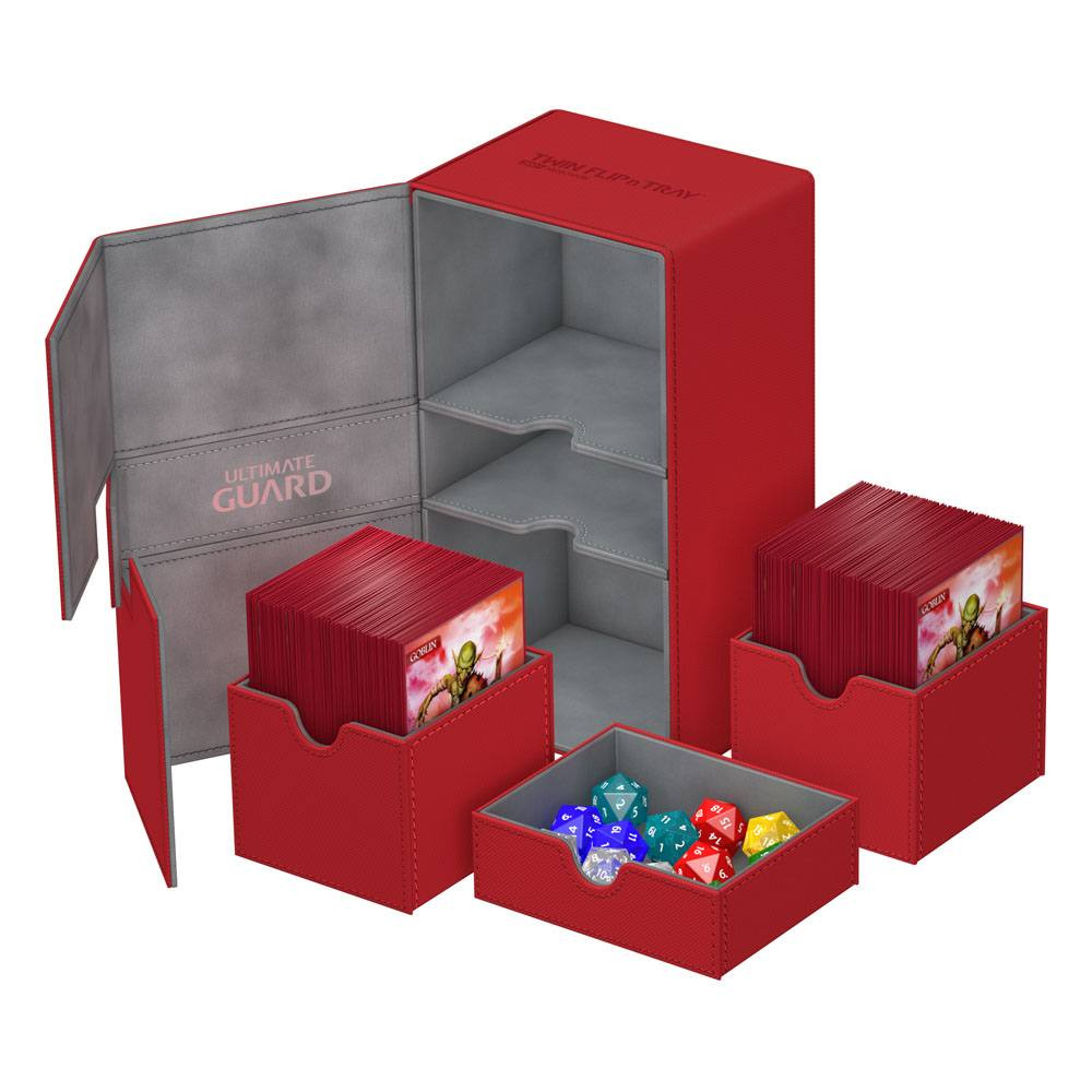 Krabička na karty Ultimate Guard - Twin FlipNTray Deck Case 200+ Standard Size XenoSkin Red