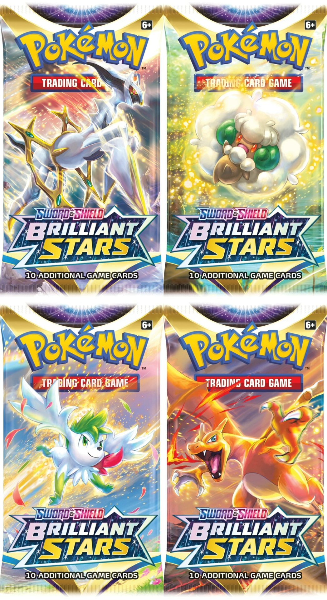 Karetní hra Pokémon TCG: Sword & Shield Brilliant Stars - booster (10 karet)