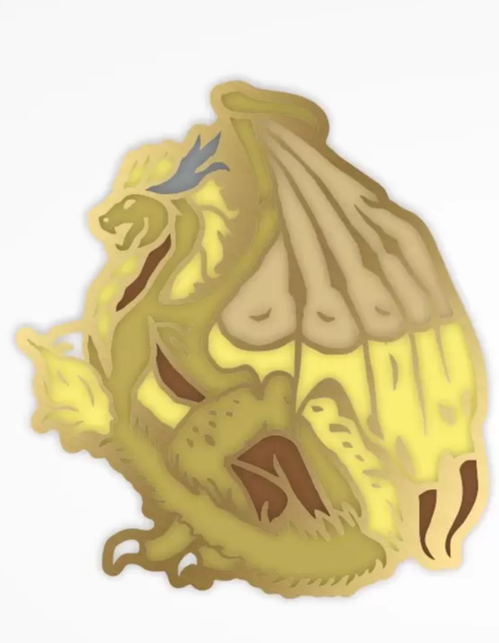 Odznak Heroes of Might & Magic III - Dragon Pin (Gold Dragon)