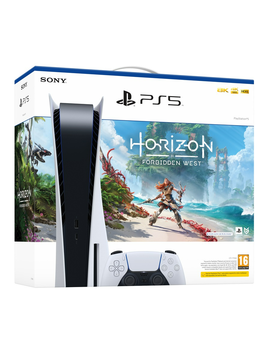 Konzole PlayStation 5 825 GB - Bílá + Horizon Forbidden West + Hra dle výběru (PS5)