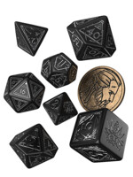 Kostky Zaklínač - Geralt (černo-stříbrné)