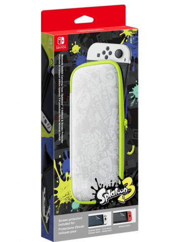 Ochranné pouzdro pevné a fólie na displej Nintendo Switch OLED model - Splatoon 3 Edition