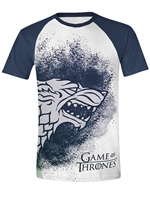 Tričko Game of Thrones - Painted Stark Raglan (velikost XL)