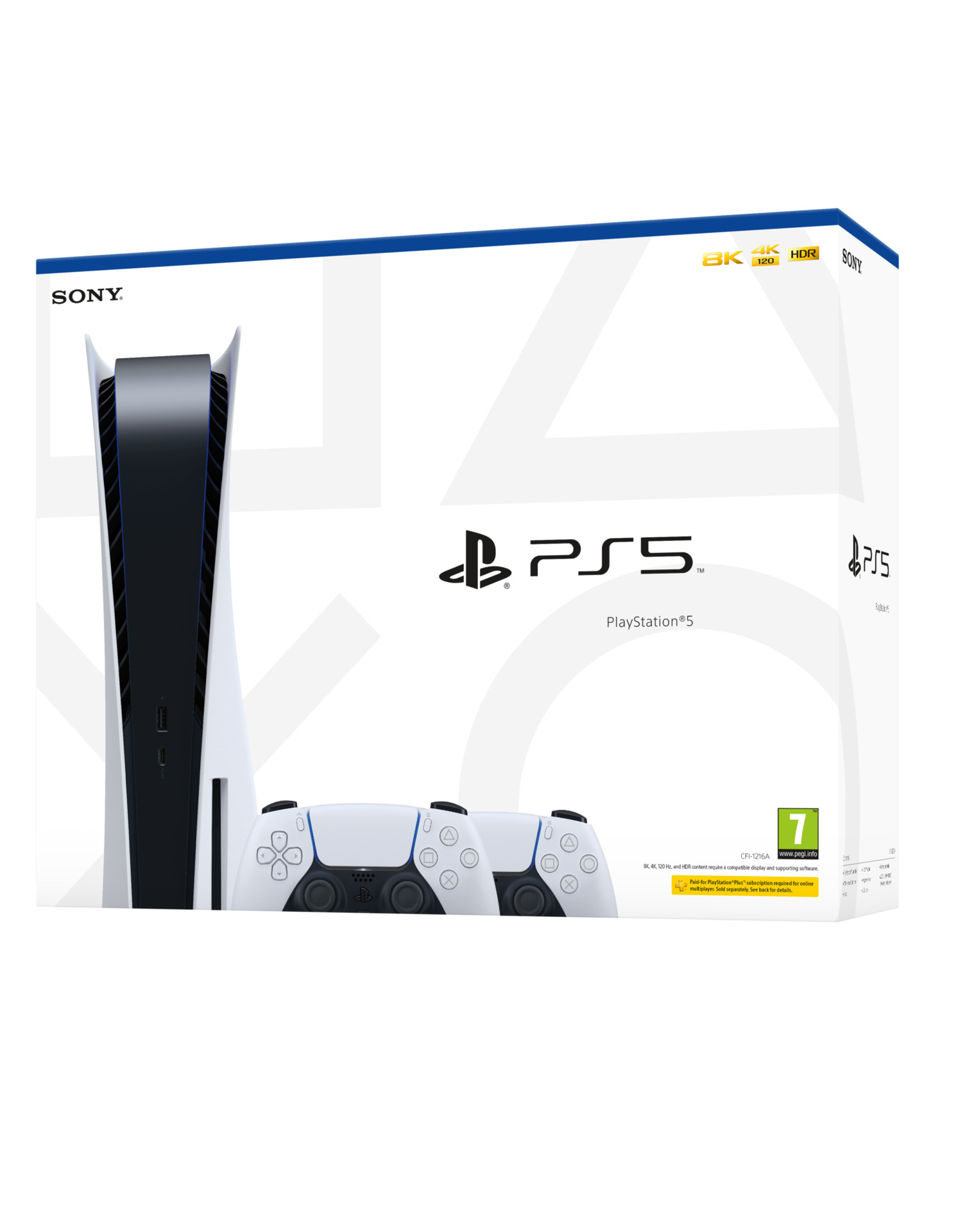 Konzole PlayStation 5 825 GB - Bílá + 2x DualSense bílý