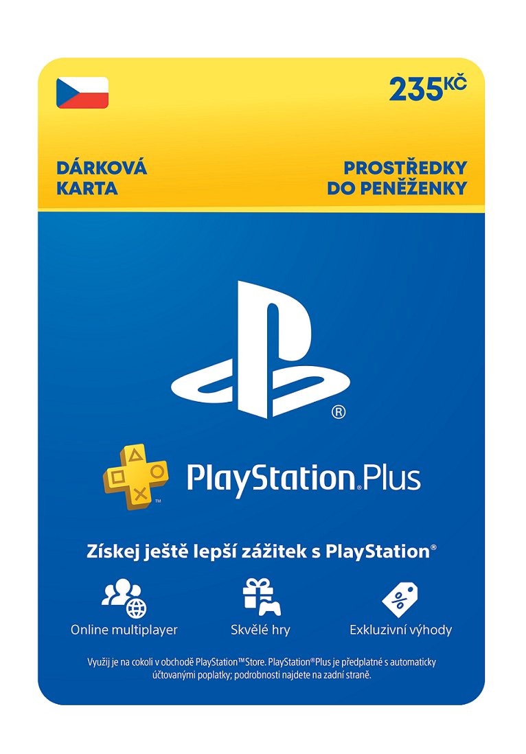PlayStation Plus Essential - Kredit 235 Kč (1M členství) (PS DIGITAL)