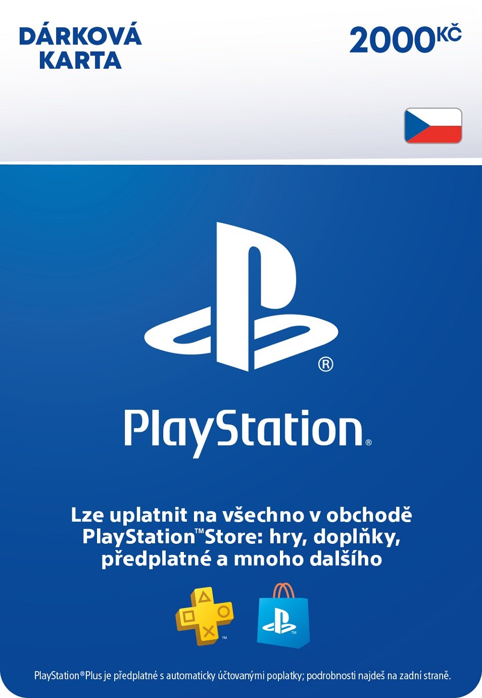 PlayStation Store el. peněženka - 2000 Kč (PS DIGITAL) (PS4)