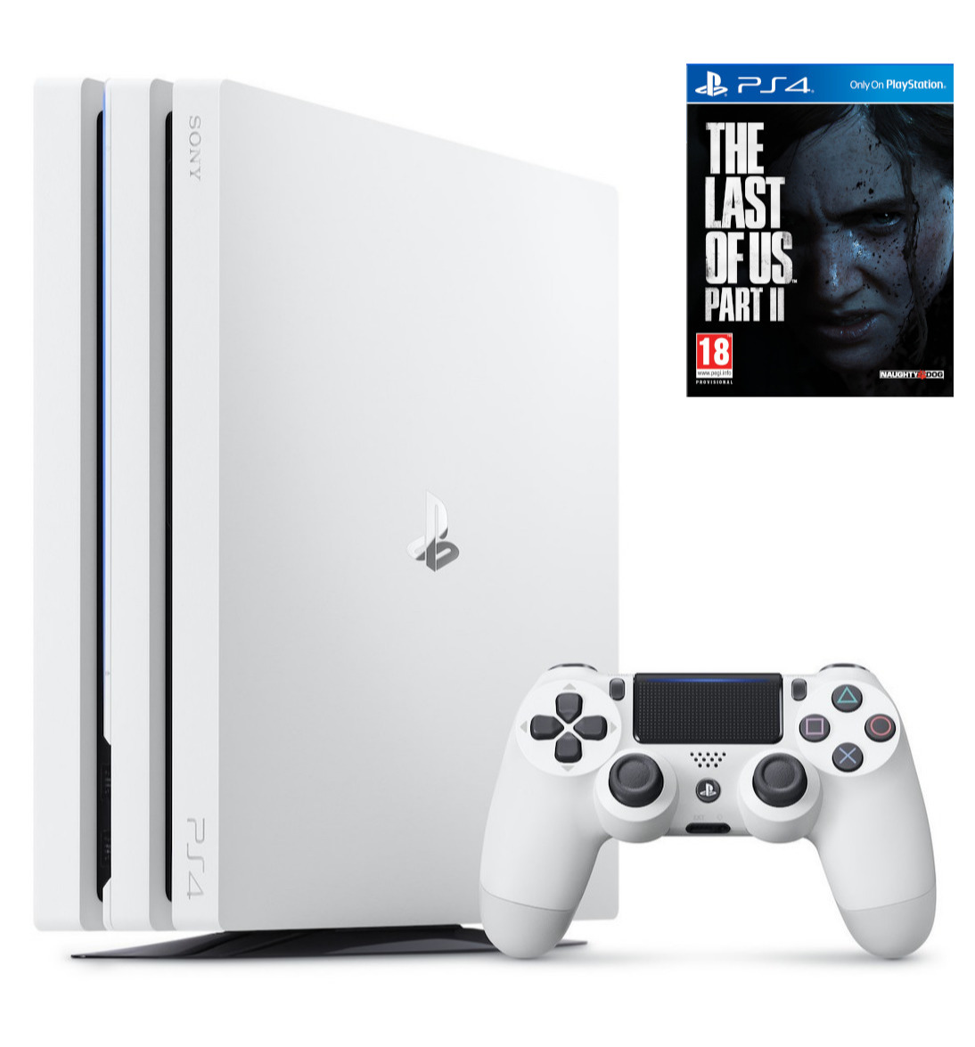 Konzole PlayStation 4 Pro 1TB - Glacier White + The Last of Us Part II (PS4)