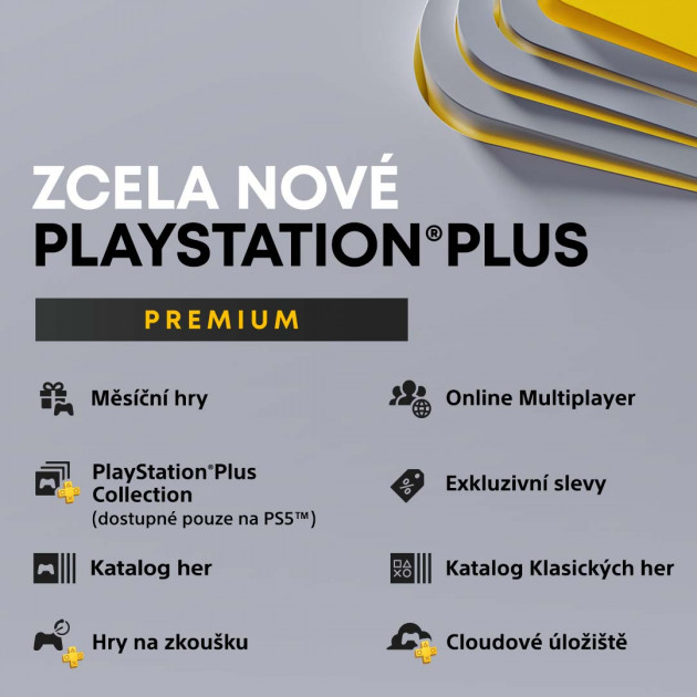 PlayStation Plus Premium - Kredit 1300 KÄ (3M ÄlenstvÃ­)