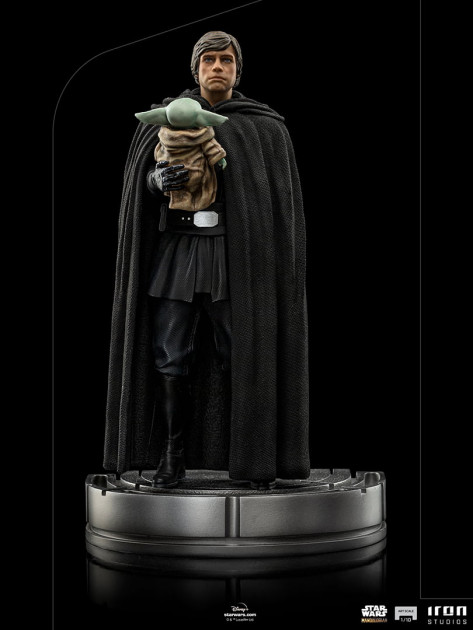 Soška Star Wars: The Mandalorian - Luke Skywalker and Grogu Art Scale 1/10 (Iron Studios)