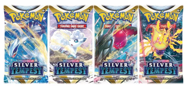 Karetní hra Pokémon TCG: Sword andamp; Shield Silver Tempest - booster (10 karet)