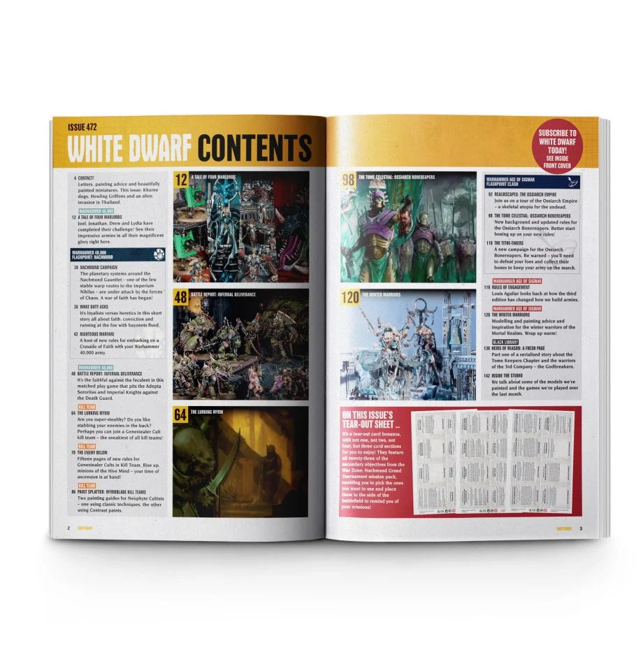 Časopis White Dwarf 2022/1 (Issue 472) + karty