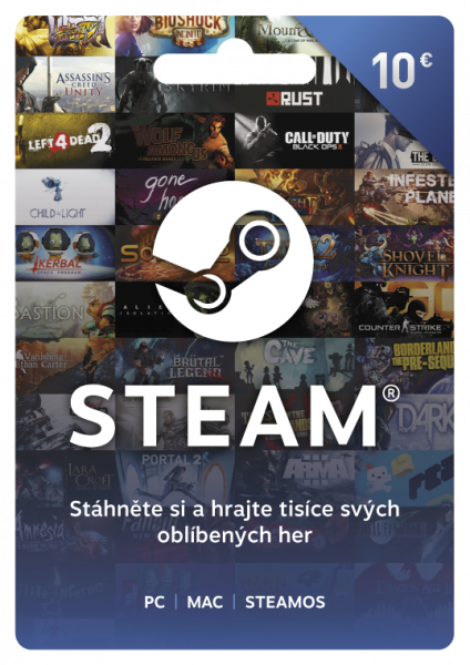 Steam - Naplnění peněženky 10 EUR