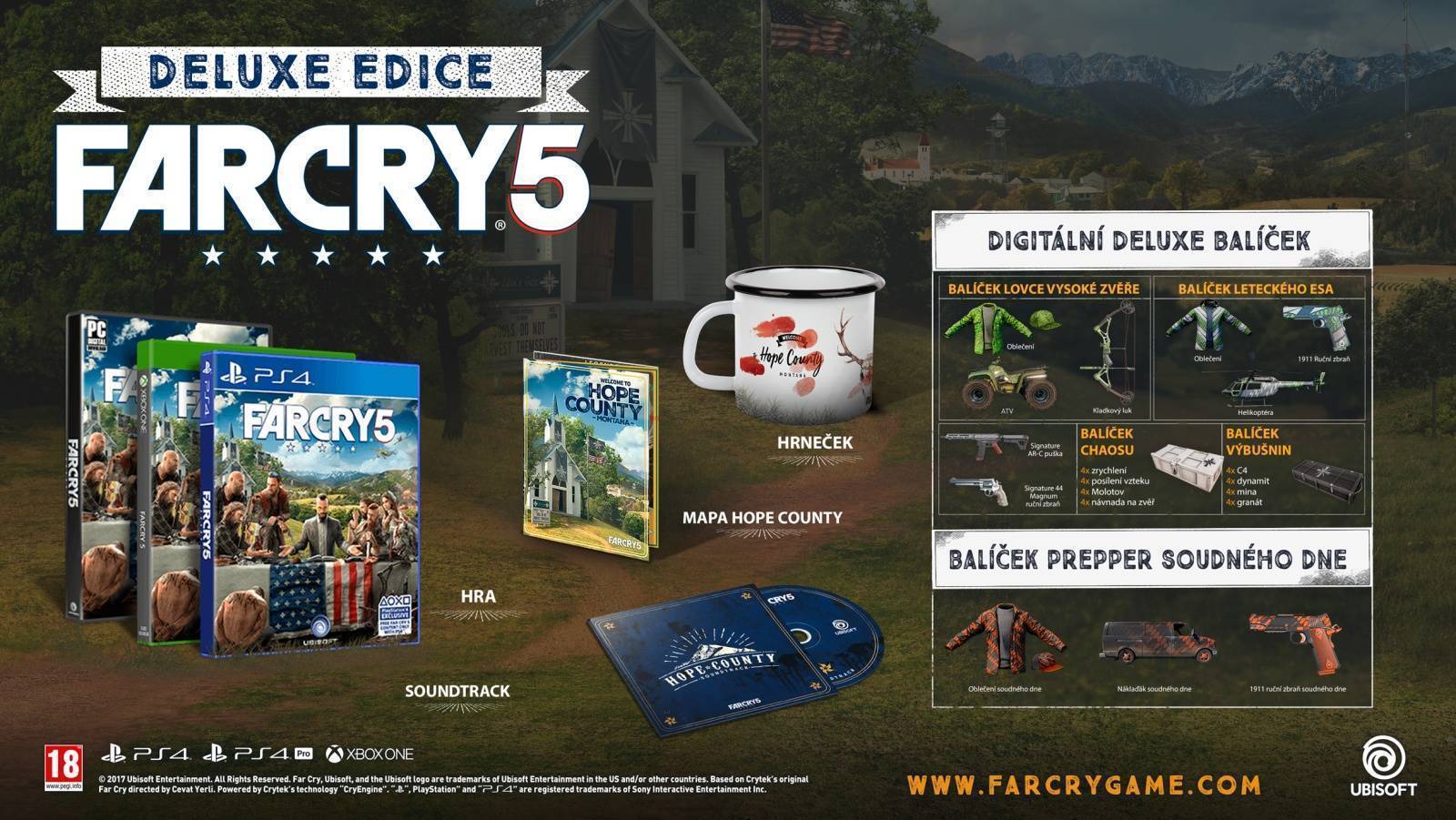 Far Cry 5 - Deluxe Edition + Hrnek (PS4) - Xzone.cz
