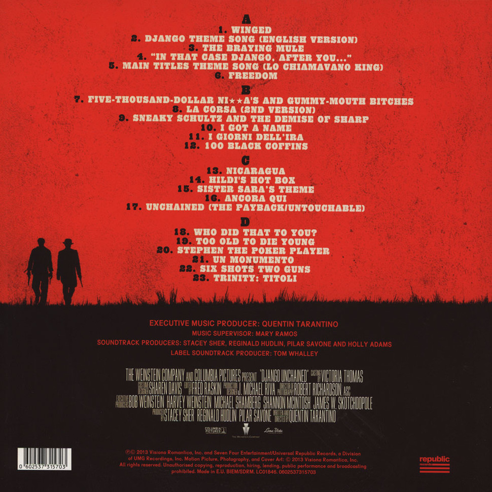 Oficiální soundtrack Django Unchained na 2x LP - Xzone.cz