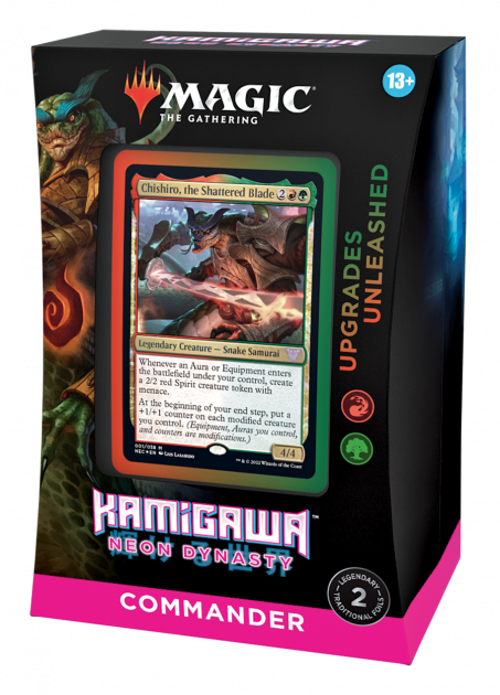 BUNDLE: Karetní hra Magic: The Gathering Kamigawa: Neon Dynasty - Upgrades Unleashed (Commander Deck) + 2x obaly Dragon Shield