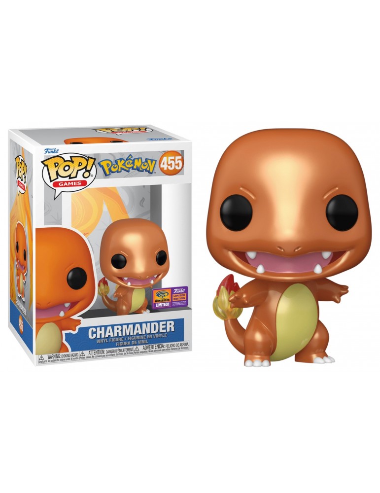 Funko Pop! Pokémon - Charmander Metallic #455 - SDCC 2022 - Neuf