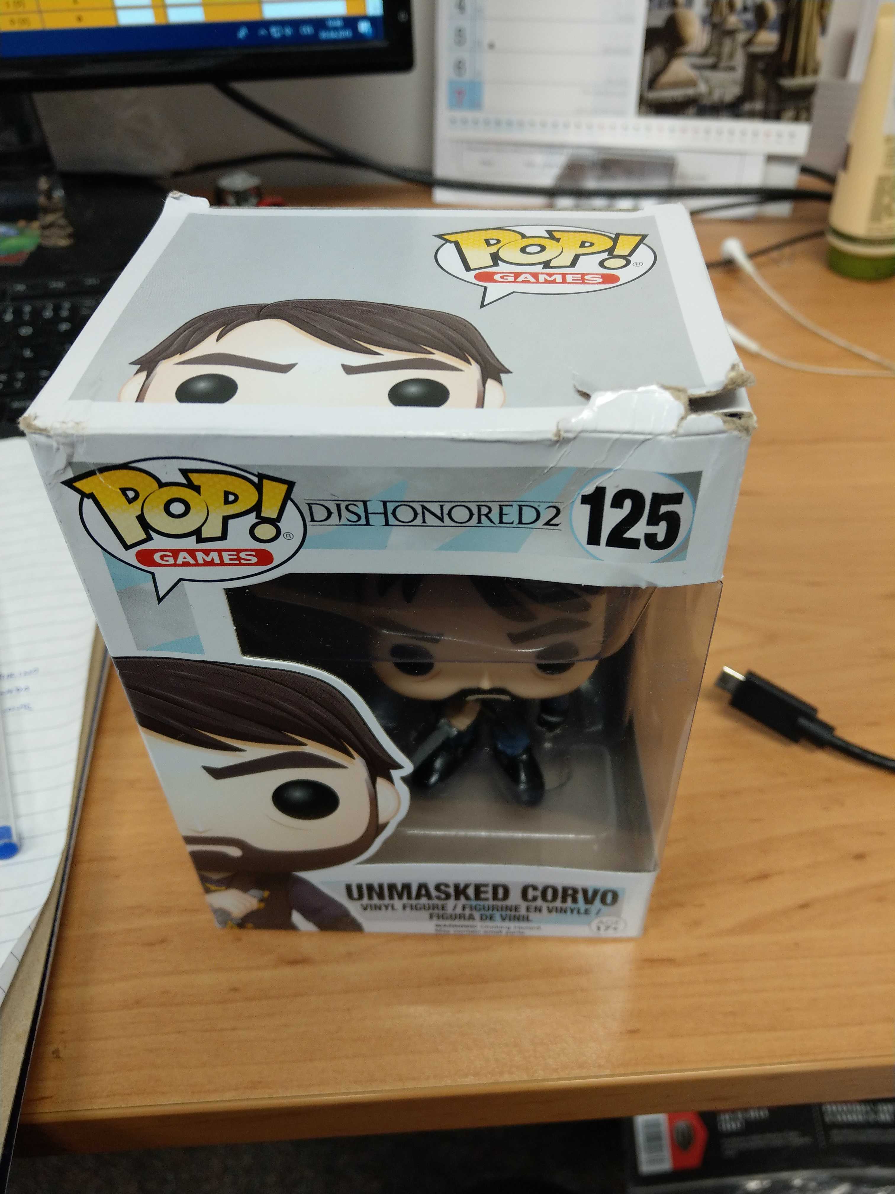 Figura Funko Pop Corvo Unmasked - Dishonored 2, Coleccionable
